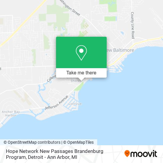 Hope Network New Passages Brandenburg Program map