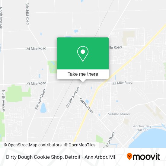 Dirty Dough Cookie Shop map