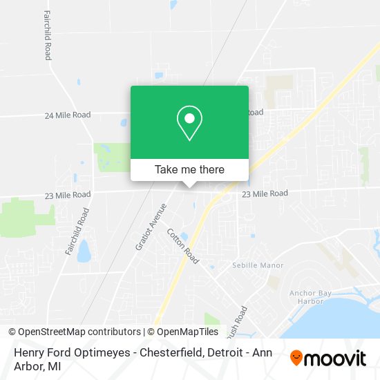 Henry Ford Optimeyes - Chesterfield map