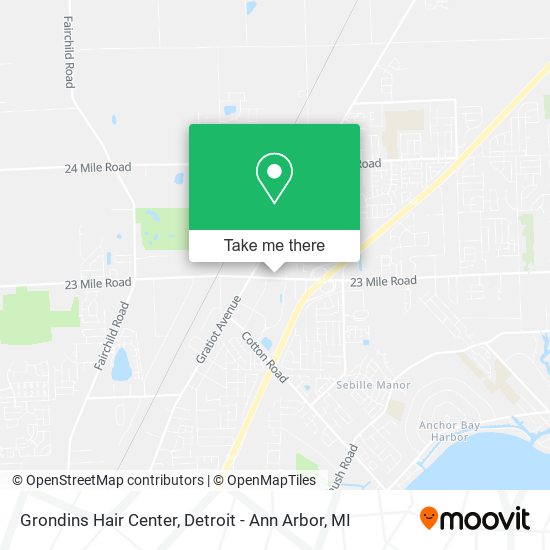 Grondins Hair Center map