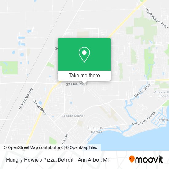 Mapa de Hungry Howie's Pizza