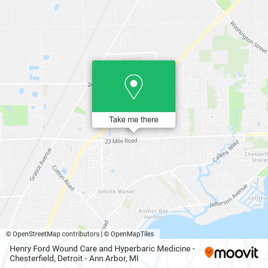 Henry Ford Wound Care and Hyperbaric Medicine - Chesterfield map