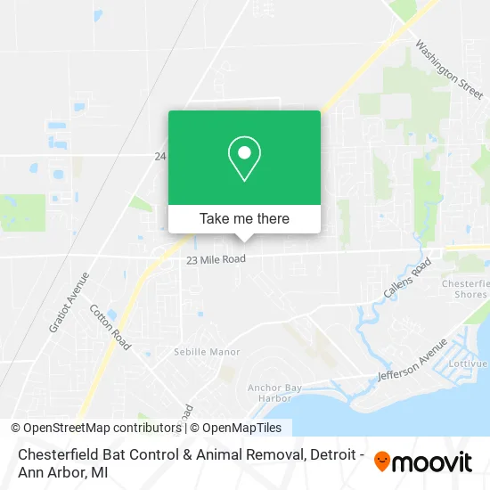 Chesterfield Bat Control & Animal Removal map