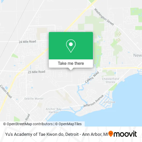 Mapa de Yu's Academy of Tae Kwon do