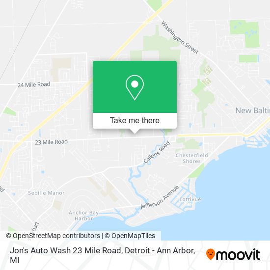 Jon's Auto Wash 23 Mile Road map