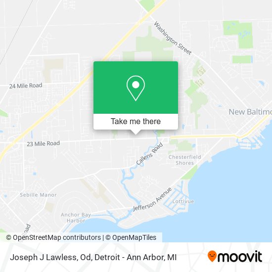 Mapa de Joseph J Lawless, Od