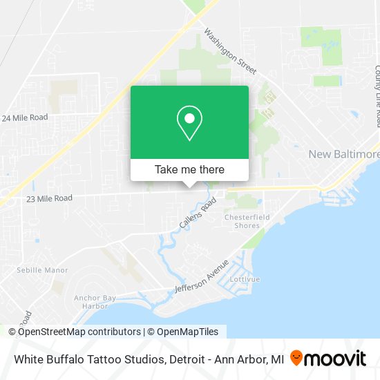 White Buffalo Tattoo Studios map