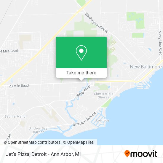 Jet's Pizza map