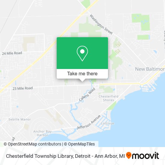 Chesterfield Township Library map
