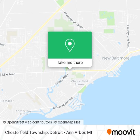 Mapa de Chesterfield Township