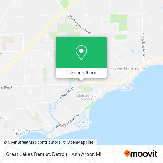 Great Lakes Dentist map