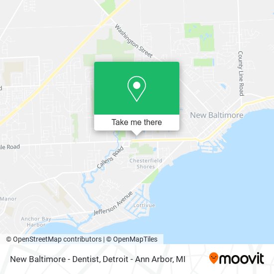 New Baltimore - Dentist map