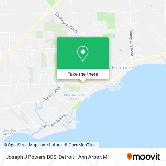 Joseph J Powers DDS map