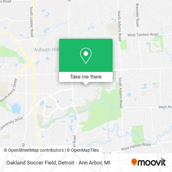 Oakland Soccer Field map