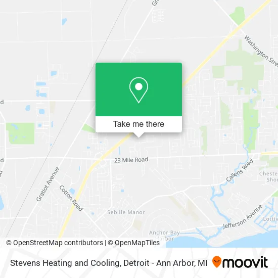 Stevens Heating and Cooling map