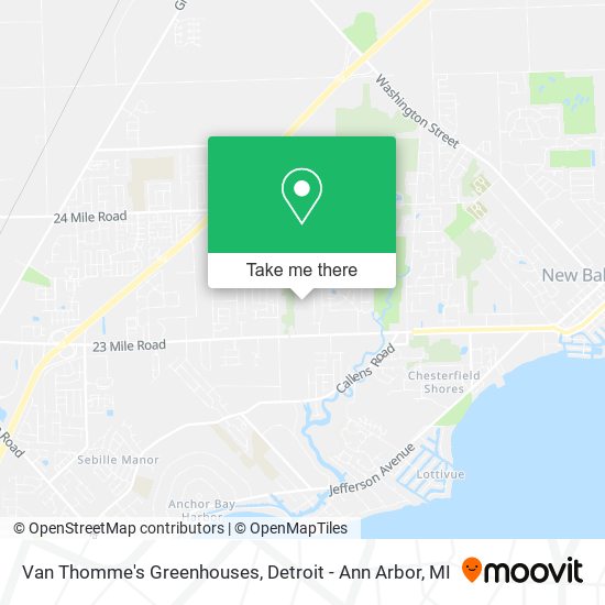 Van Thomme's Greenhouses map