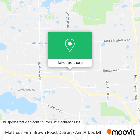Mattress Firm Brown Road map