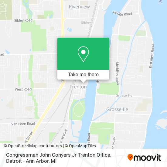 Congressman John Conyers Jr Trenton Office map
