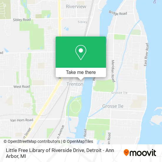 Little Free Library of Riverside Drive map