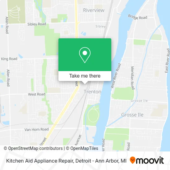 Kitchen Aid Appliance Repair map