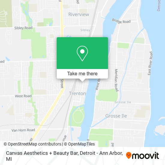 Canvas Aesthetics + Beauty Bar map