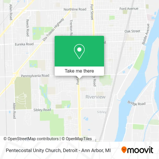 Pentecostal Unity Church map