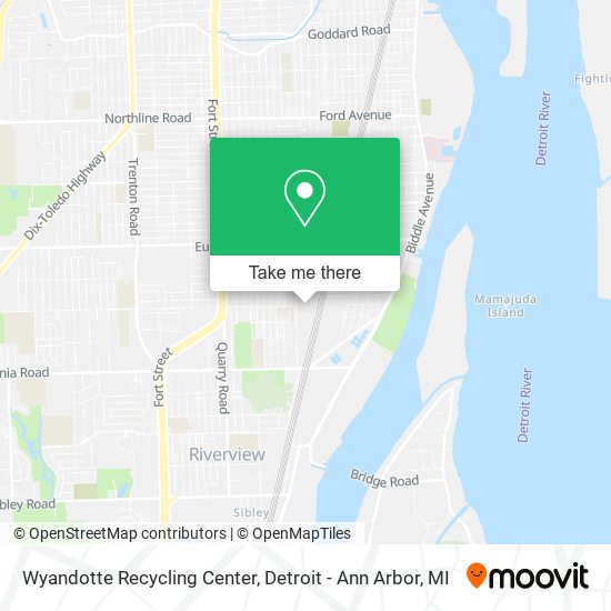 Wyandotte Recycling Center map