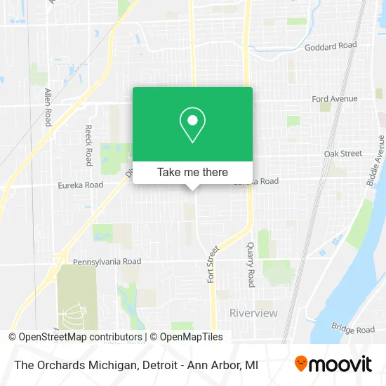 The Orchards Michigan map