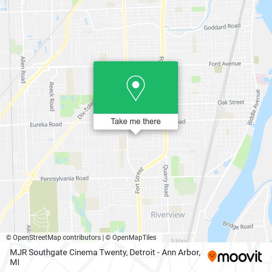 MJR Southgate Cinema Twenty map