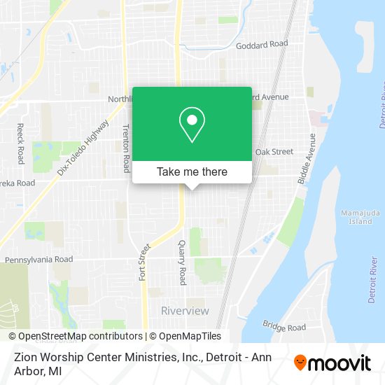 Zion Worship Center Ministries, Inc. map