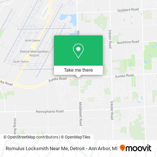 Romulus Locksmith Near Me map