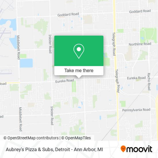 Aubrey's Pizza & Subs map