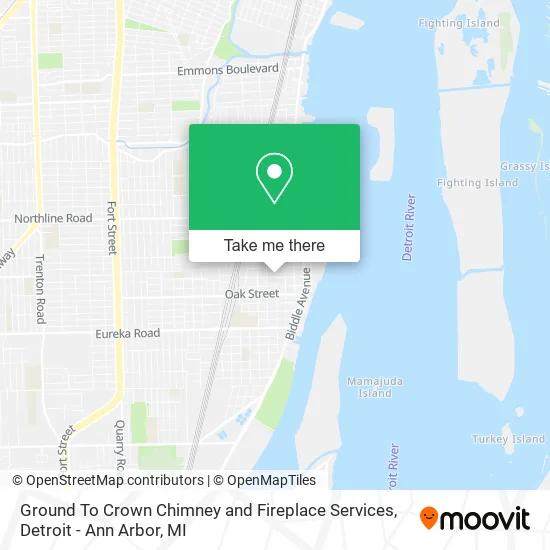 Ground To Crown Chimney and Fireplace Services map
