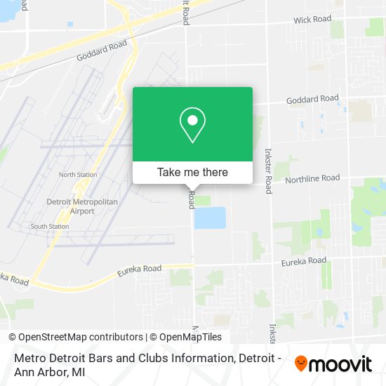 Mapa de Metro Detroit Bars and Clubs Information