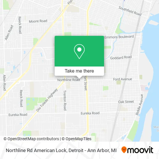 Northline Rd American Lock map