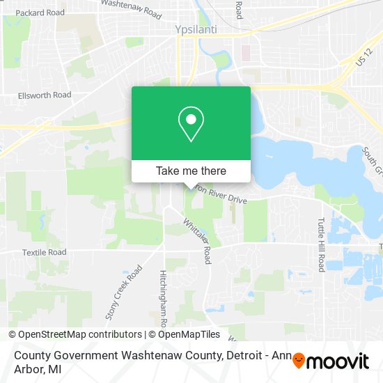 Mapa de County Government Washtenaw County