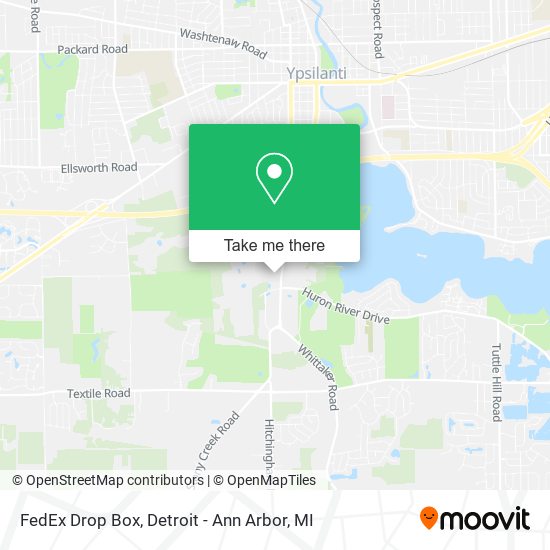 FedEx Drop Box map