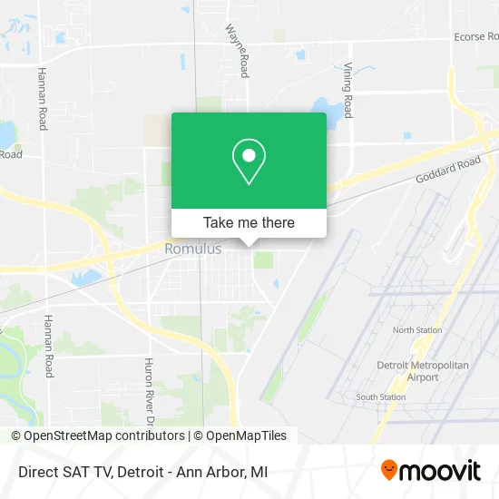 Direct SAT TV map