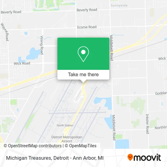 Michigan Treasures map