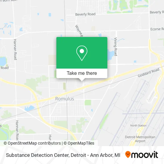 Substance Detection Center map