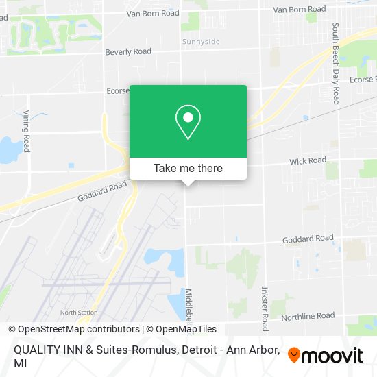 QUALITY INN & Suites-Romulus map