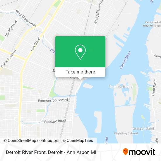 Detroit River Front map