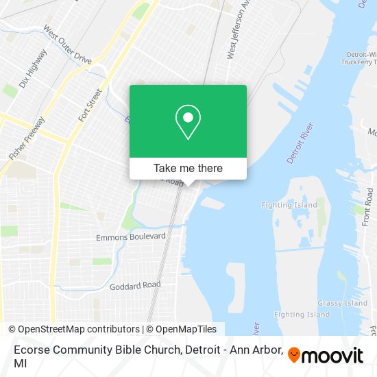 Ecorse Community Bible Church map