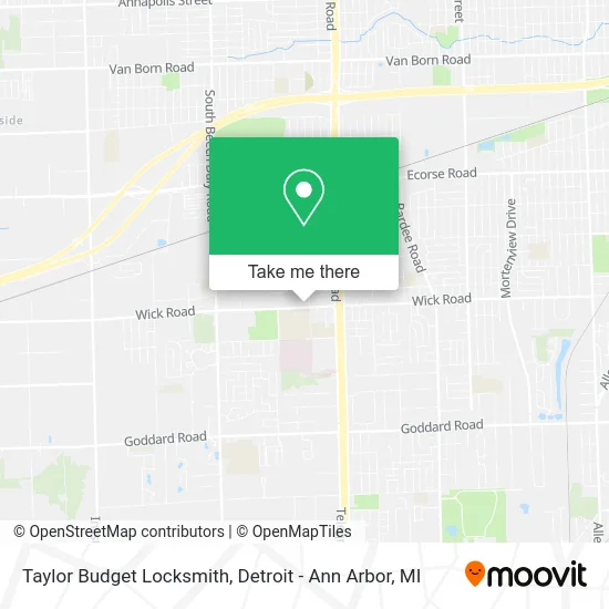 Taylor Budget Locksmith map