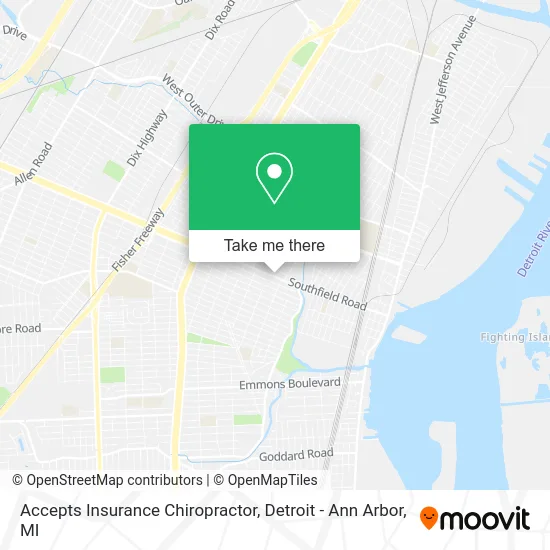 Accepts Insurance Chiropractor map