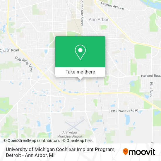 University of Michigan Cochlear Implant Program map