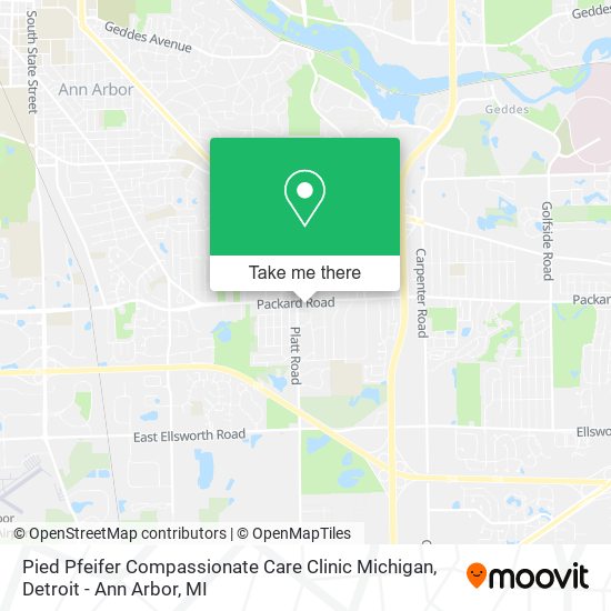 Pied Pfeifer Compassionate Care Clinic Michigan map