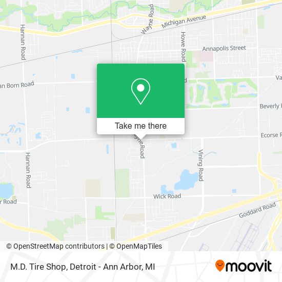 Mapa de M.D. Tire Shop