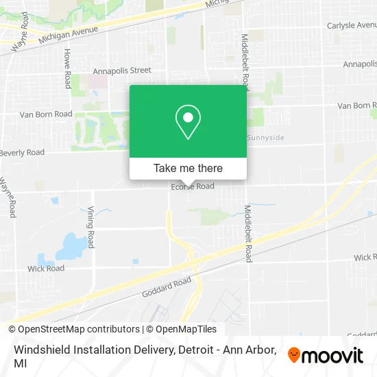 Windshield Installation Delivery map