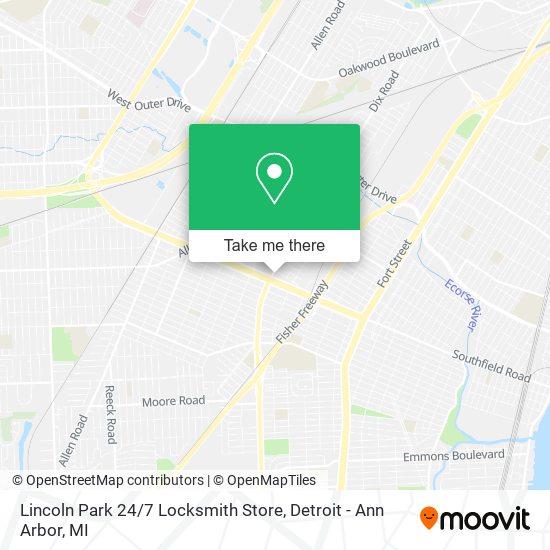 Lincoln Park 24 / 7 Locksmith Store map